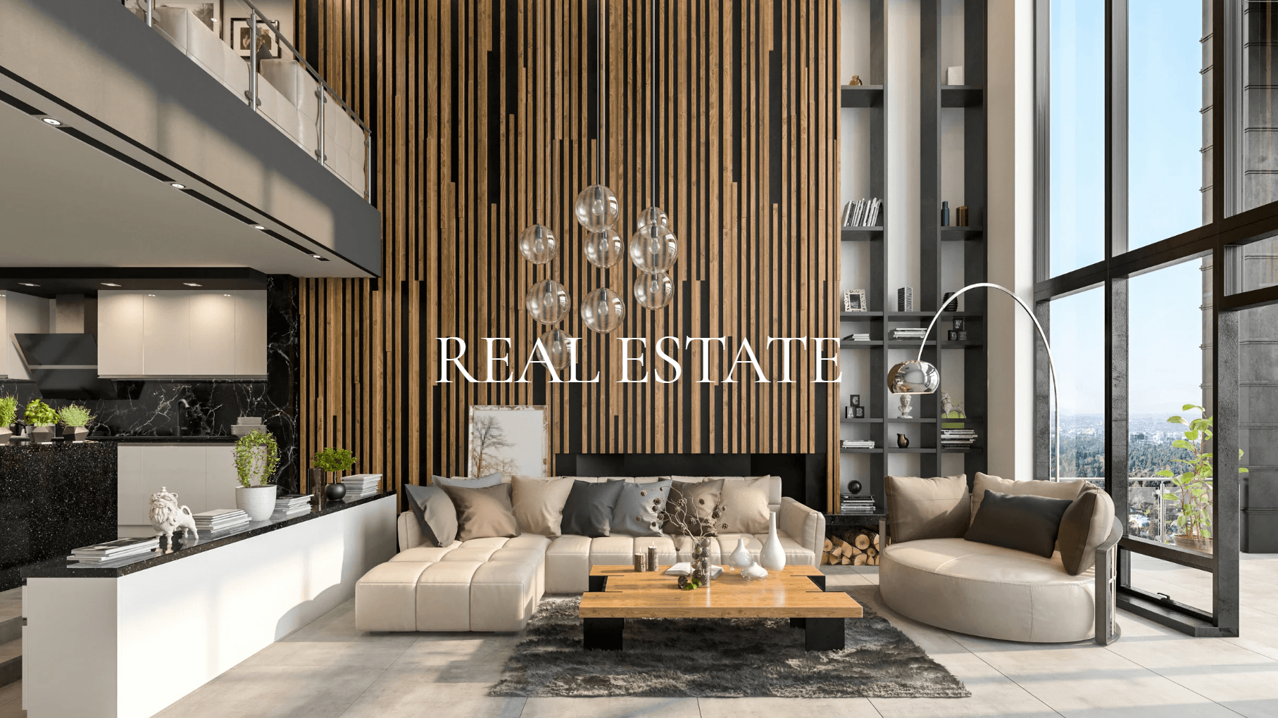 A modern home exterior representing a real estate listing